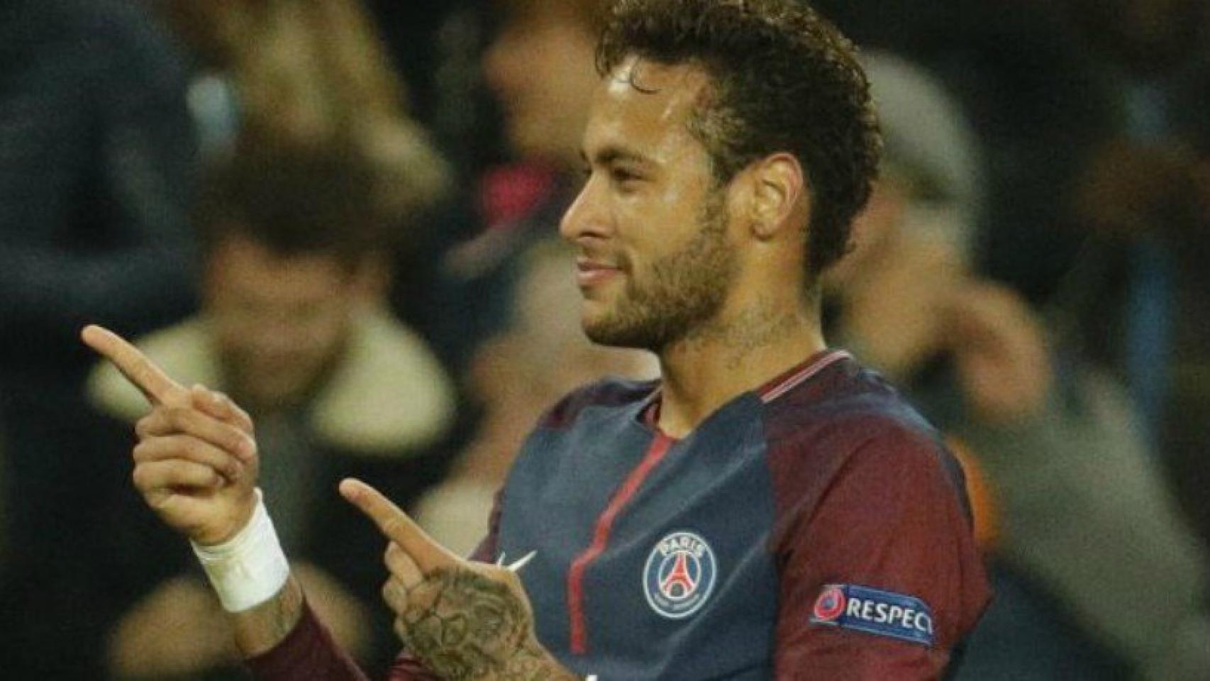 Neymar celebra con el PSG. Foto Twitter (@PSG_Inside)