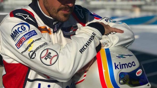 Fernando Alonso en el media day de Daytona.