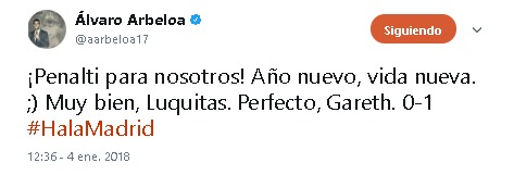 Arbeloa, irónico tras el penalti: Año nuevo, vida nueva