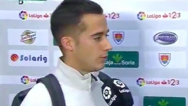 Lucas Vázquez en zona mixta