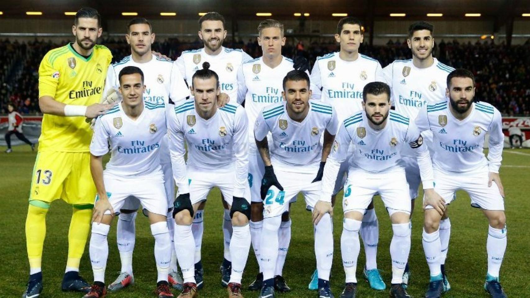 Once titular del Real Madrid contra el Numancia