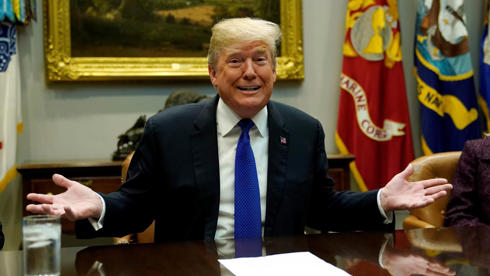 Trump durante una reunión en la Casa Blanca.