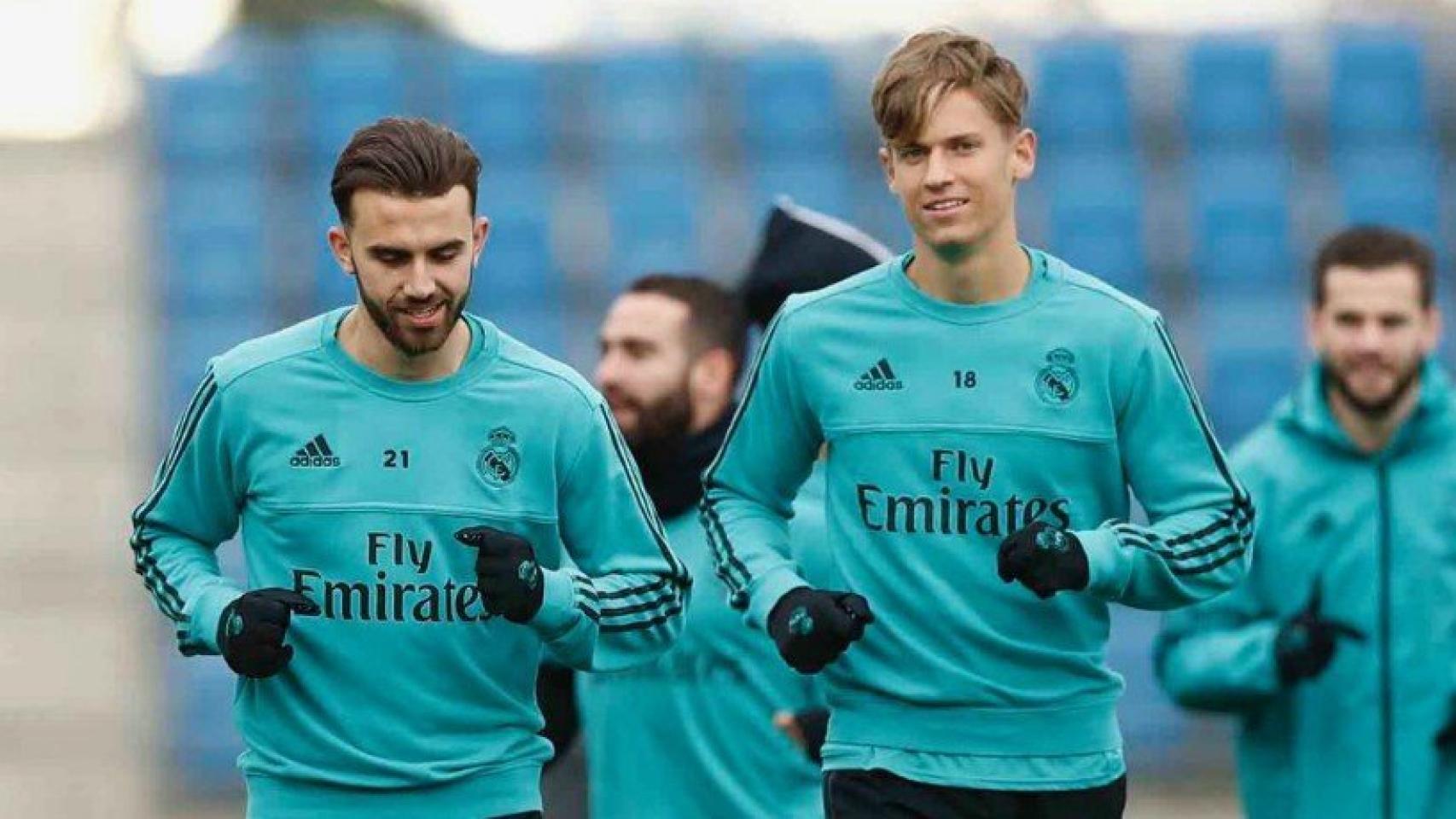 Mayoral y Llorente entrenan