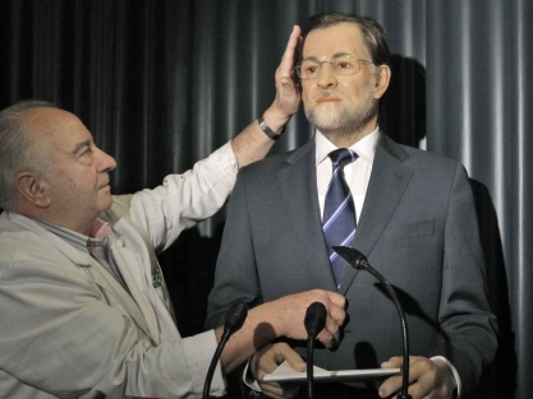 Mariano Rajoy en el Museo de cera de Madrid.