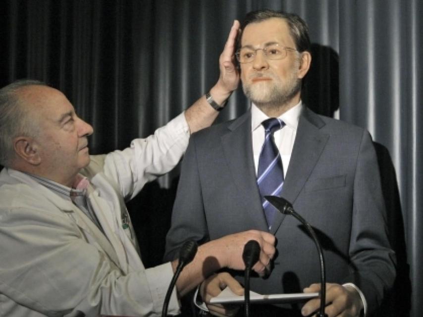 Mariano Rajoy en el Museo de cera de Madrid.