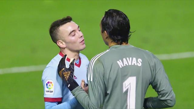 Keylor Navas y Aspas hablan tras el penalti