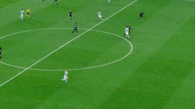 Posición de Wass antes del gol del Celta