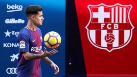 Coutinho, en la presentación del Barcelona.