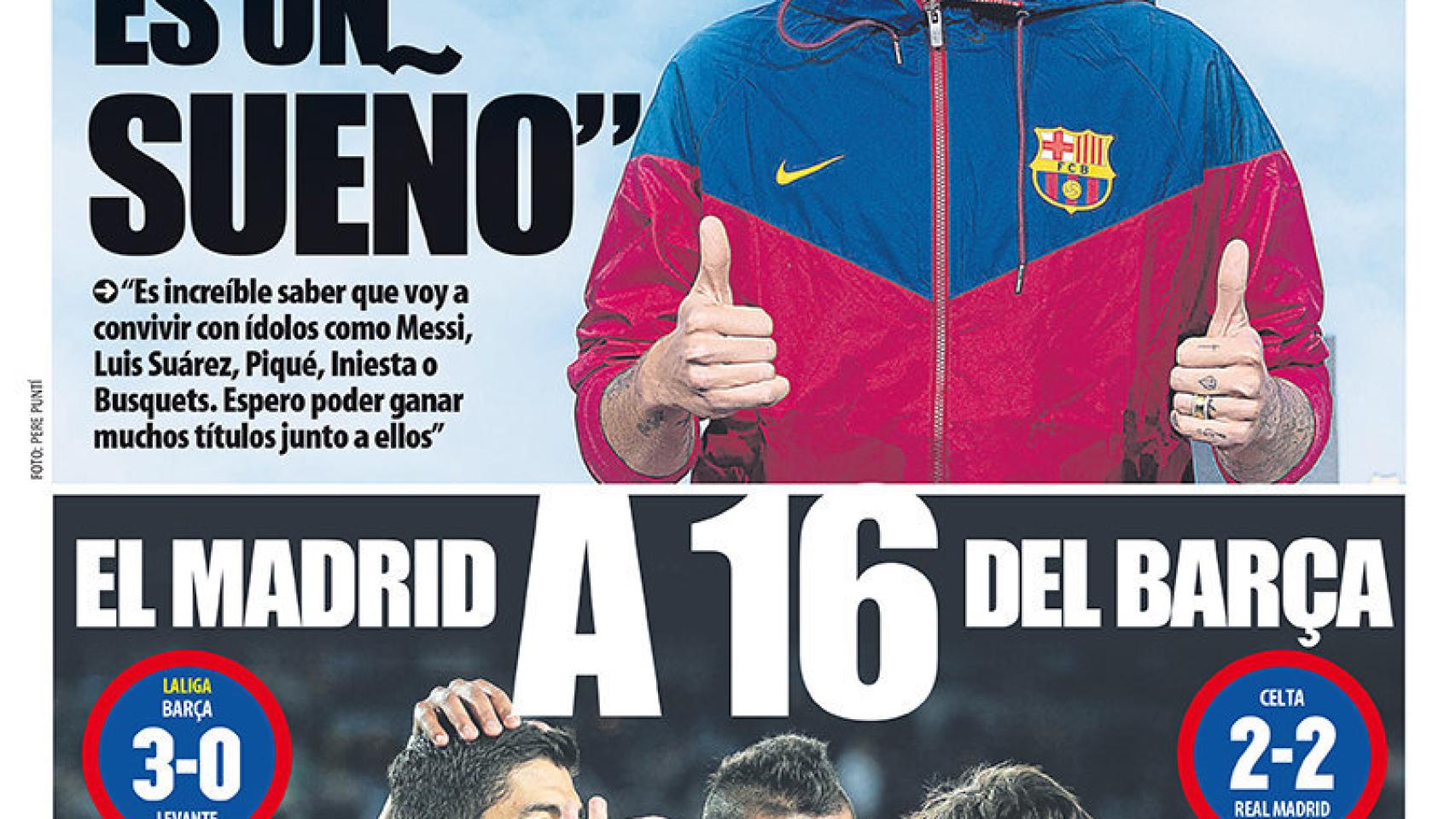 Portada Mundo Deportivo (08/01/18)