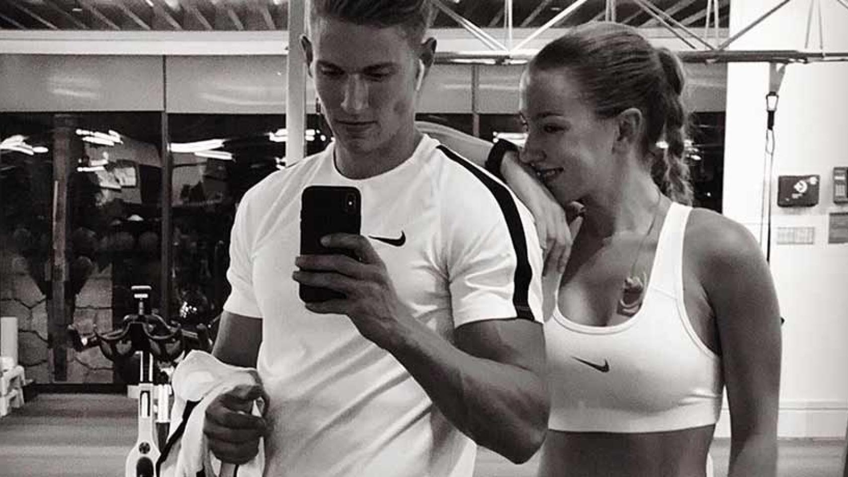 Patricia Noarbe y Marcos Llorente entrenando juntos