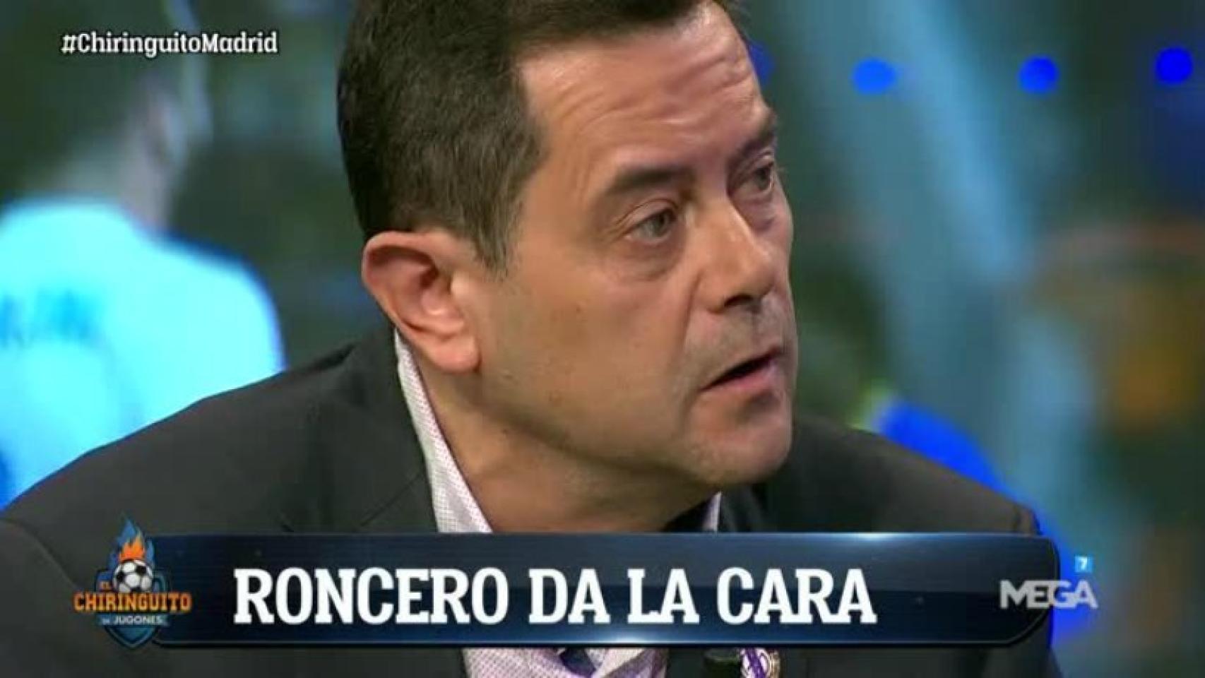 Tomás Roncero en El Chiringuito. Foto: Twitter (@elchiringuitotv)