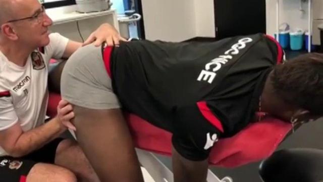 Balotelli, en la sesión de recuperación con el Niza.