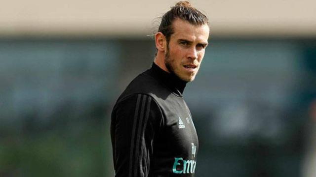 Gareth Bale, en un entrenamiento del Real Madrid