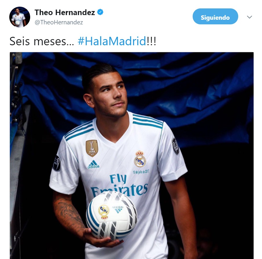 La celebración de Theo tras seis meses de blanco