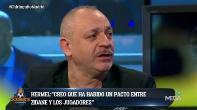 Hermel en El Chiringuito. Foto Twitter (@elchiringuitotv)