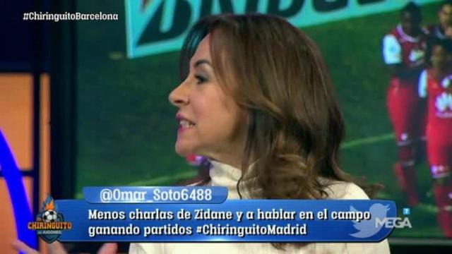 Carme Barceló, en El Chiringuito. Foto: Twitter (@elchiringuitotv)