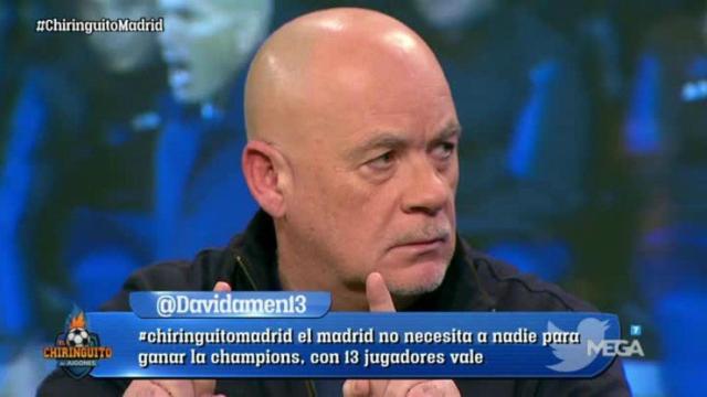 Alfredo Duro en El Chiringuito. Foto: Twitter (@elchiringuitotv)