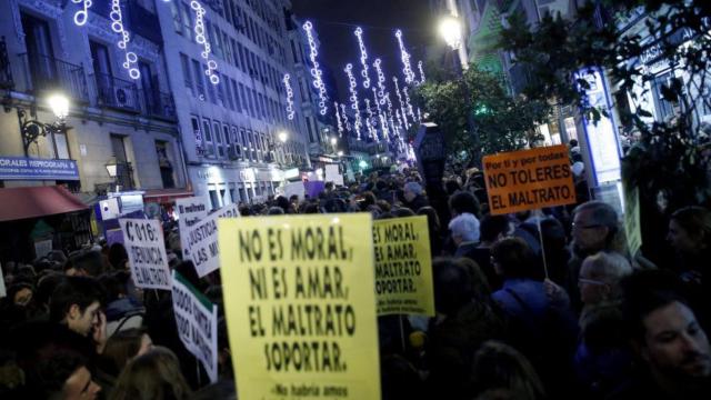 Imagen de la manifestación contra la violencia machista el 25N en Madrid.