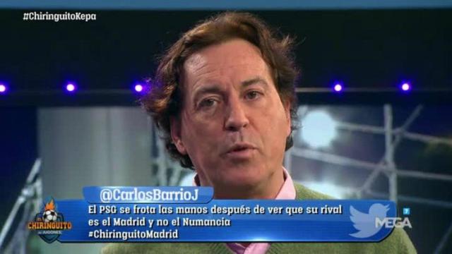 Pipi Estrada en El Chiringuito. Foto: Twitter (@elchiringuitotv)