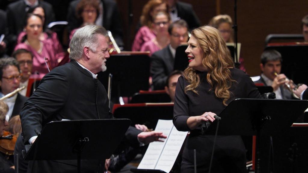 Kunde y Radvanovsky, en el escenario del Liceu.