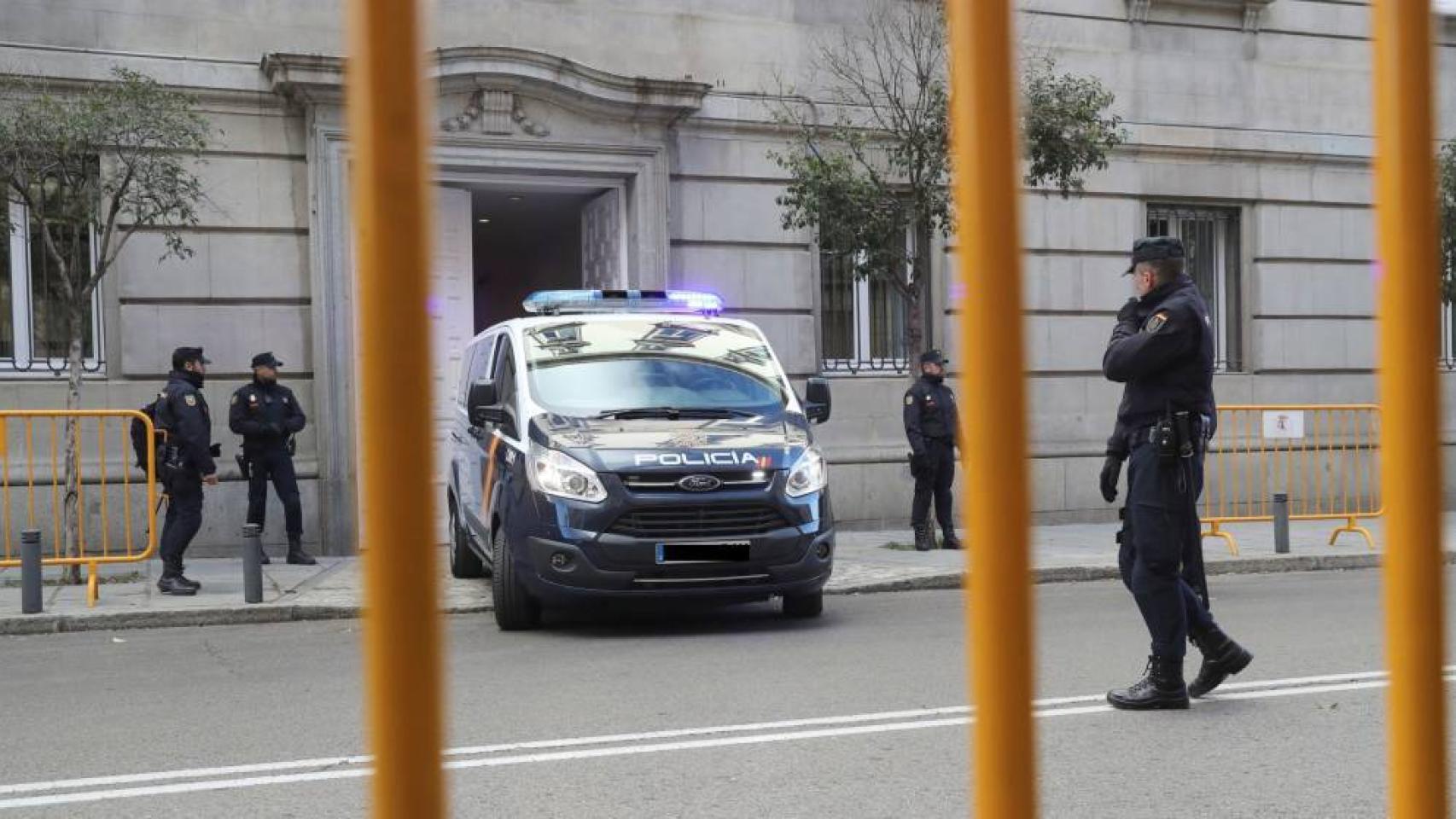 Furgón de traslado de Junqueras al Supremo el pasado diciembre