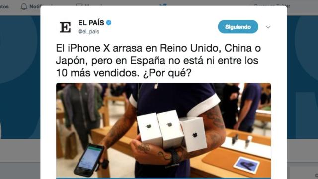 El País  se pregunta por qué el iPhone X no ha triunfado en España y hace el ridículo