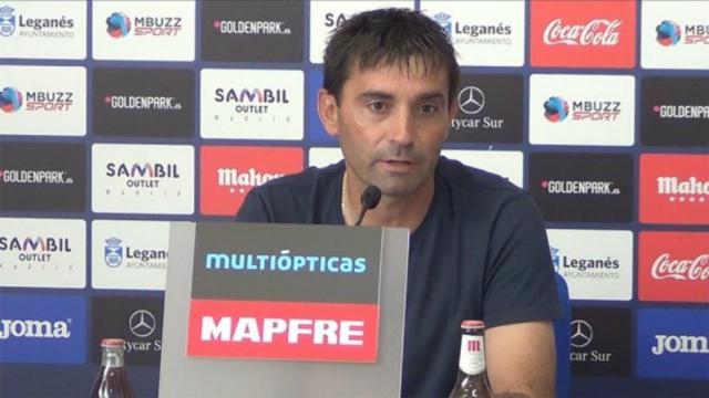 Garitano en rueda de prensa. Foto deportivoleganes.com