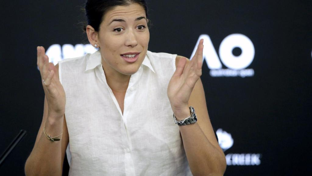 Muguruza, durante la rueda de prensa previa a su estreno en el torneo.