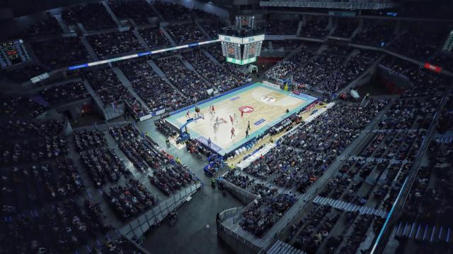 Así lucía el Palacio de los Deportes este domingo.