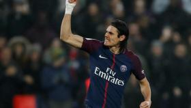 Edison Cavani con el PSG.