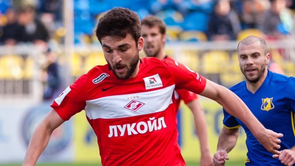 Georgi Dzhikiya en un partido con el Spartak de Moscú.