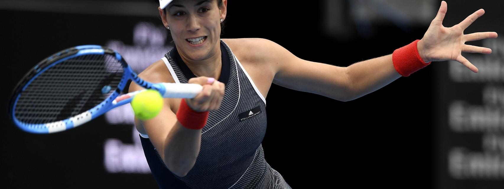 Muguruza en un partido de Sydnei.