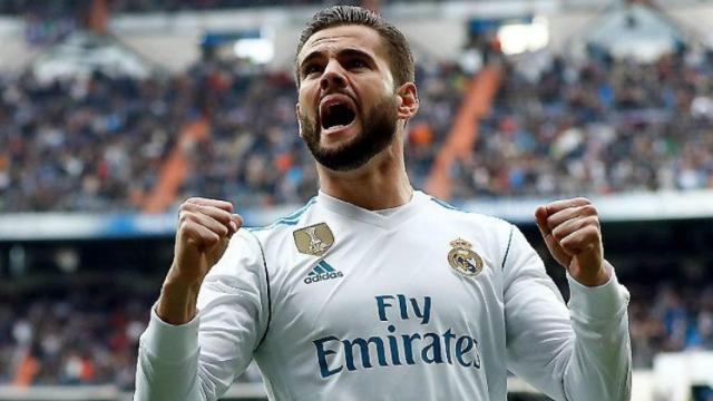 Nacho celebra su gol al Sevilla