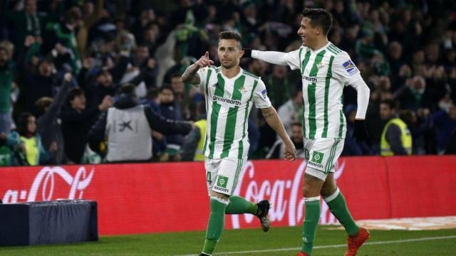 Rubén Castro celebra uno de los goles al Leganés. Foto: Twitter (@RealBetis)