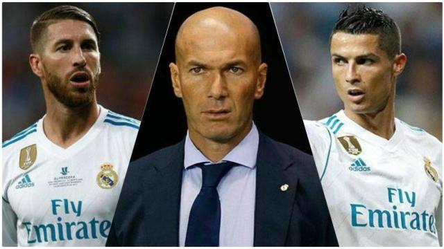 Sergio Ramos, Zidane y Cristiano Ronaldo