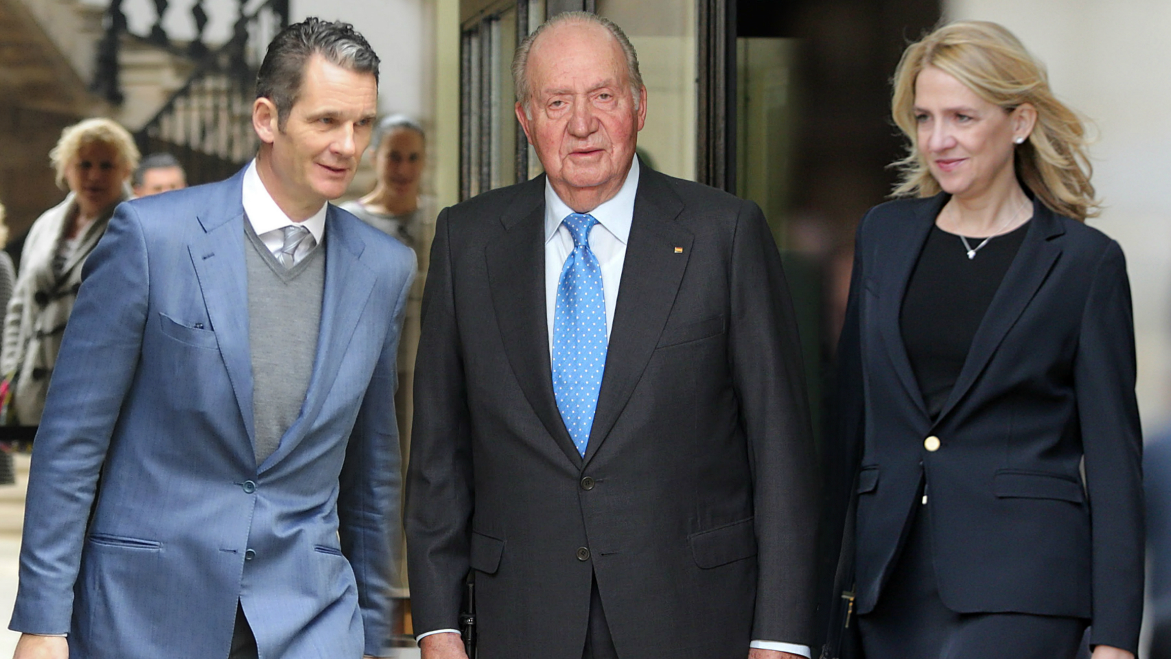 iñaki urdangarin y Juan Carlos I y la infanta Cristina.