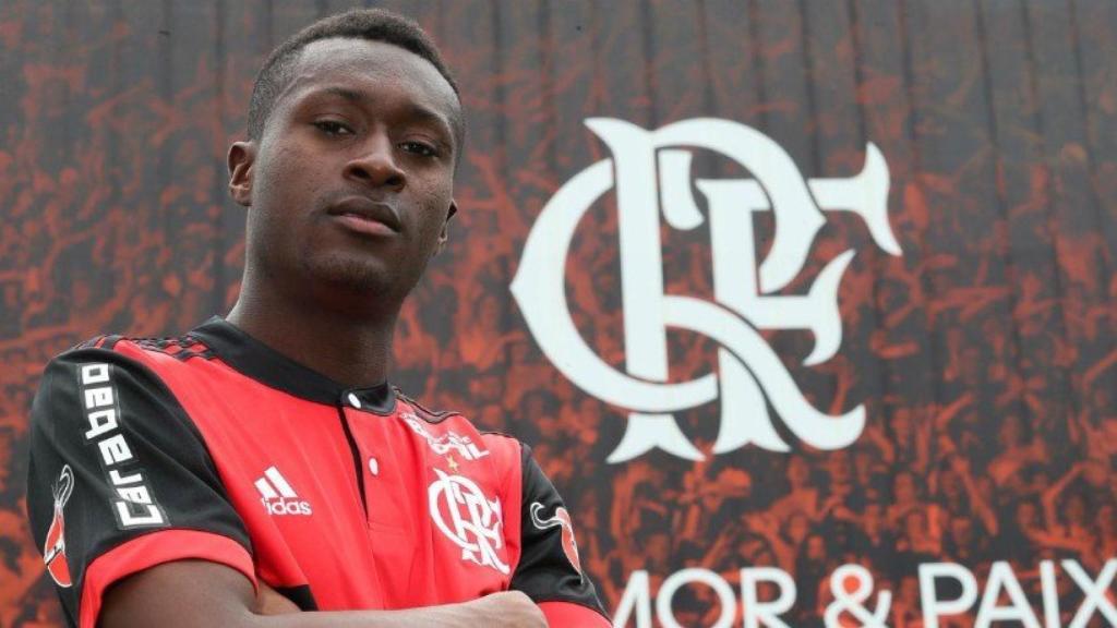 Marlos Moreno, el nuevo compañero de Vinicius en el Flamengo. Foto: Twitter (@Flamengo)