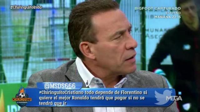 Francisco Buyo en El Chiringuito. Foto: Twitter (@elchiringuitotv)