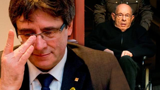 Félix Millet tras el expresidente del Govern Carles Puigdemont.