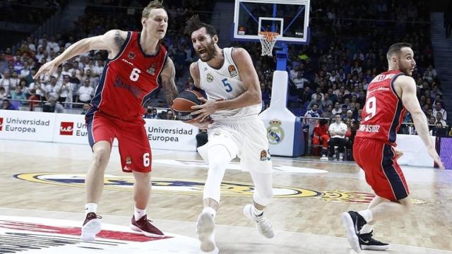 Rudy Fernández ante el Baskonia.