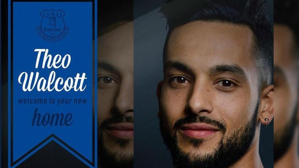 Theo Walcott, nuevo jugador del Everton. Foto: Twitter (@Everton)