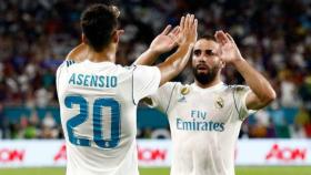 Asensio y Carvajal celebran un gol