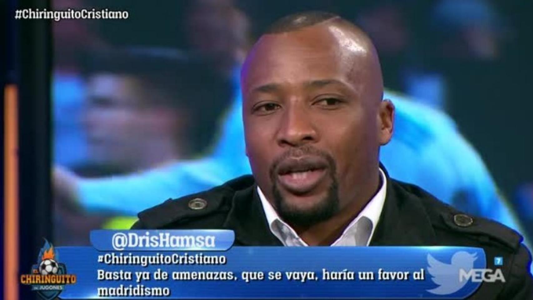 Congo, en El Chiringuito. Foto: Twitter (@elchiringuitotv).