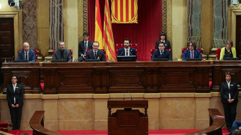 Imagen de la nueva Mesa del Parlament, constituida este miércoles.