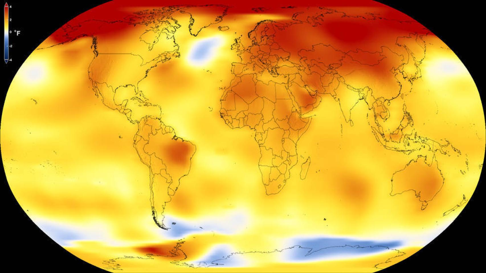 Mapa de las temperaturas.