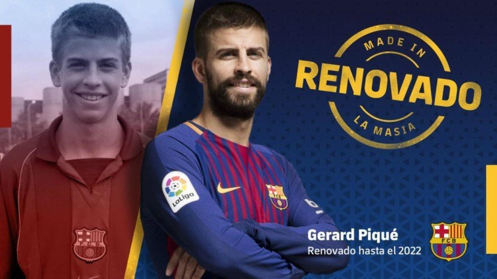 Piqué renueva con el Barcelona. Foto: fcbarcelona.es