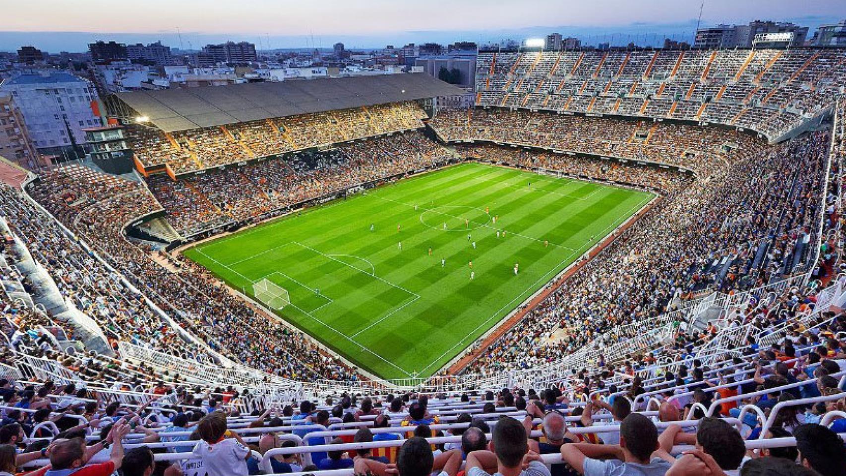 Mestalla durante un encuentro del Valencia. Foto: valenciacf.com