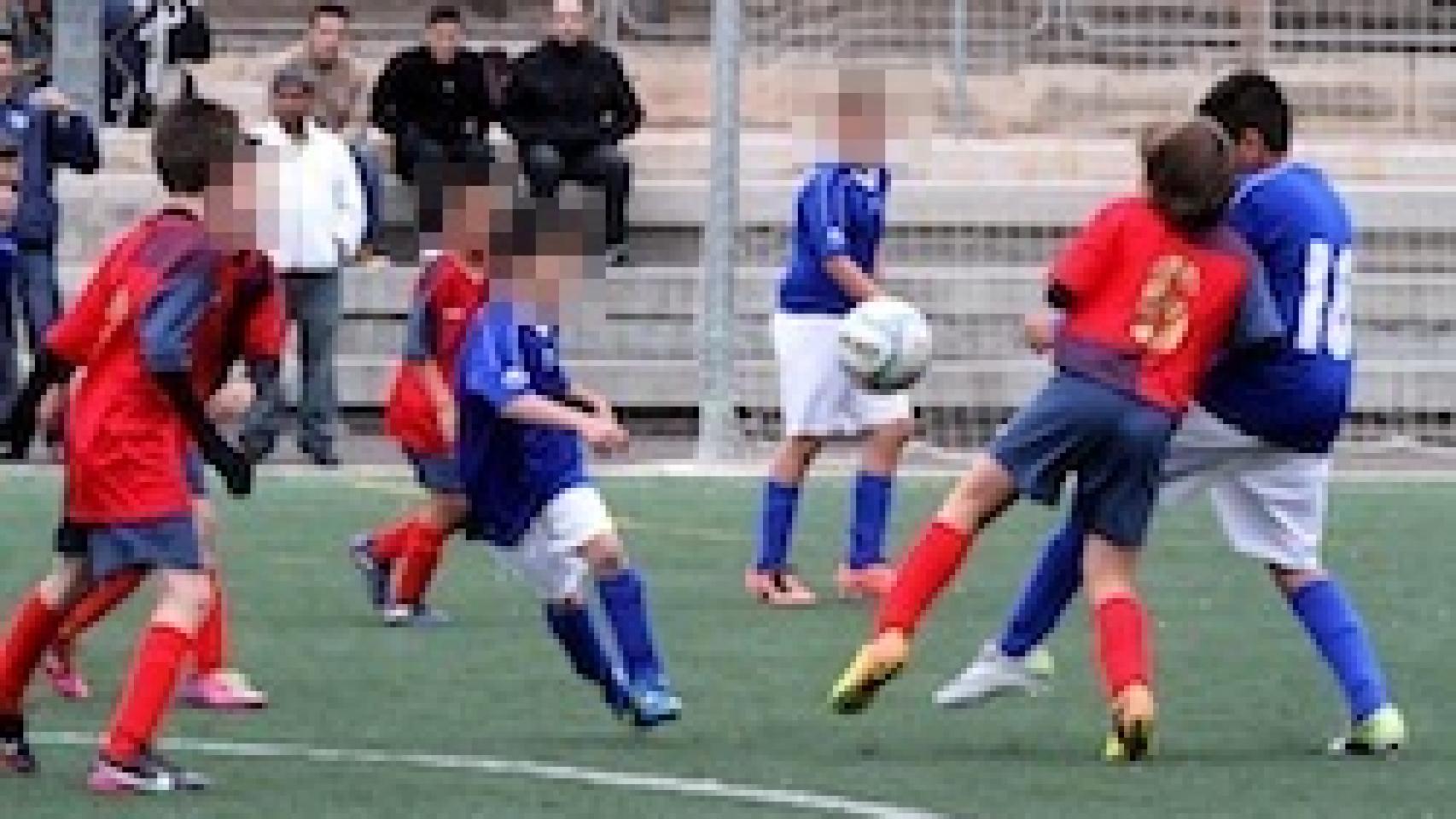 Imagen de un partido del equipo Tómbola alevín.