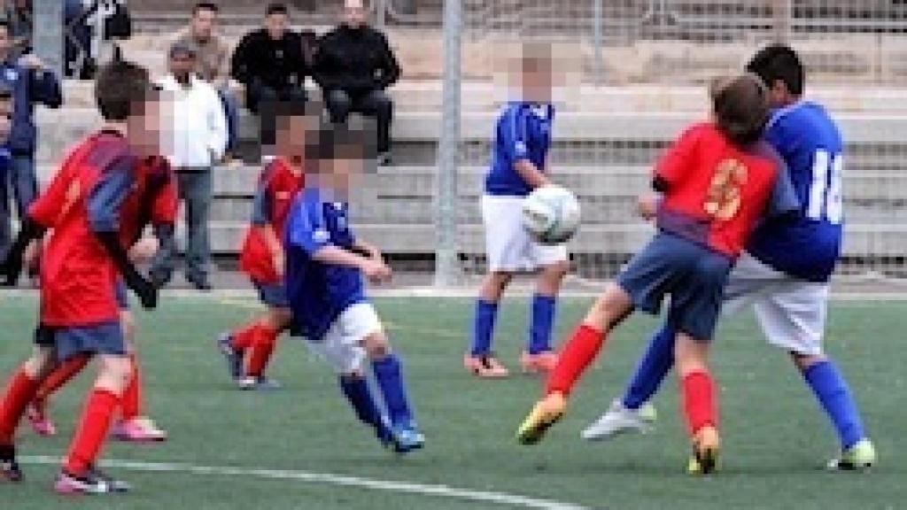 Imagen de un partido del equipo Tómbola alevín.