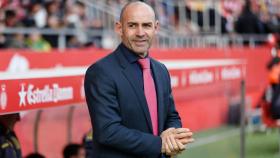 Paco Jémez, en el partido Girona - Las Palmas.